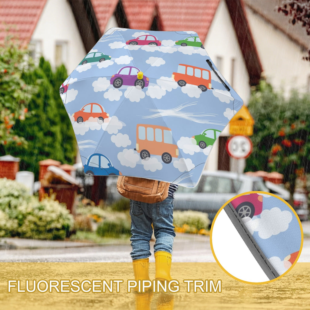 Colourful Cars Kids Safe Round Corner Umbrella