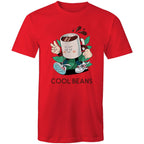 Cool Beans, Coffee - Mens T-Shirt Red Mens T-shirt Coffee Printed In Australia