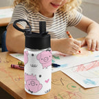 Little Piggies 12oz Kids Water Bottle with Straw Lid