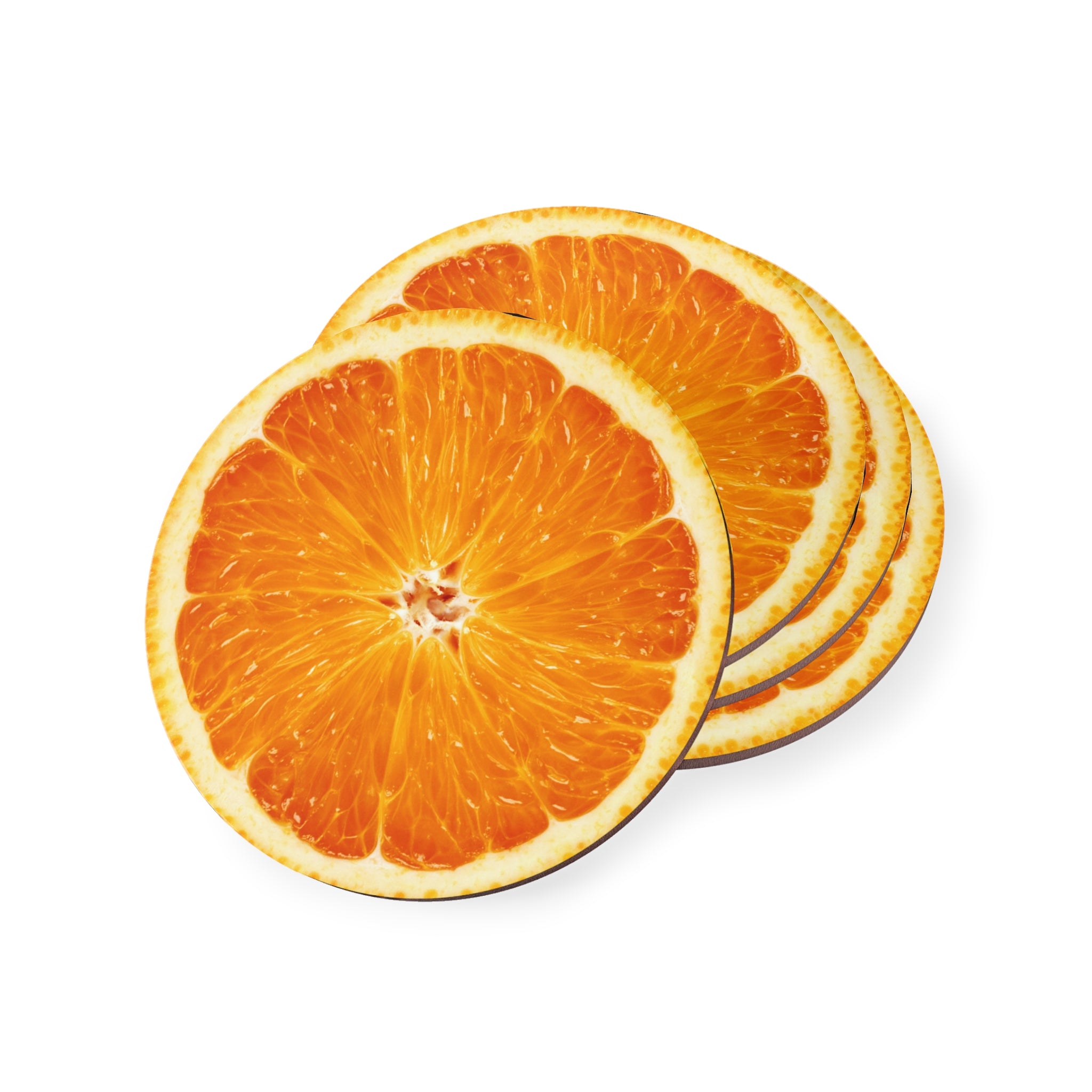 Orange Slice - Round Coasters Round 3.7" x 3.7" 4pcs Round Coaster Australian Printer