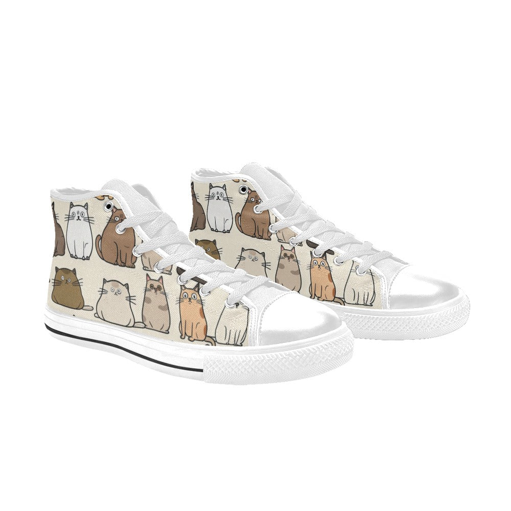 Lots Of Cats - Men's High Top Canvas Shoes