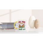 Gingerbread, Did You Try Icing It White 11oz Ceramic Mug with Colour Inside Christmas Colour Mug Christmas Globally Fulfilled