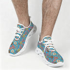 Doughnuts On Blue Men's Twisted Sole Sneakers