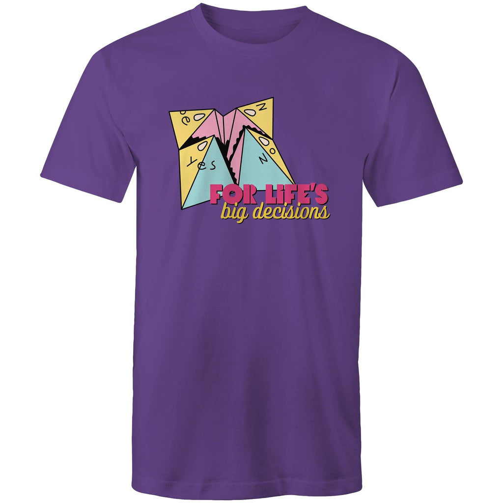 For Life's Big Decisions - Mens T-Shirt Purple Mens T-shirt Games Printed In Australia