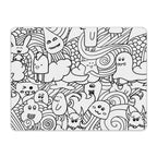 Black And White Creatures Leather Mouse Pad Leather Mouse Pad Printed Offshore Sci Fi