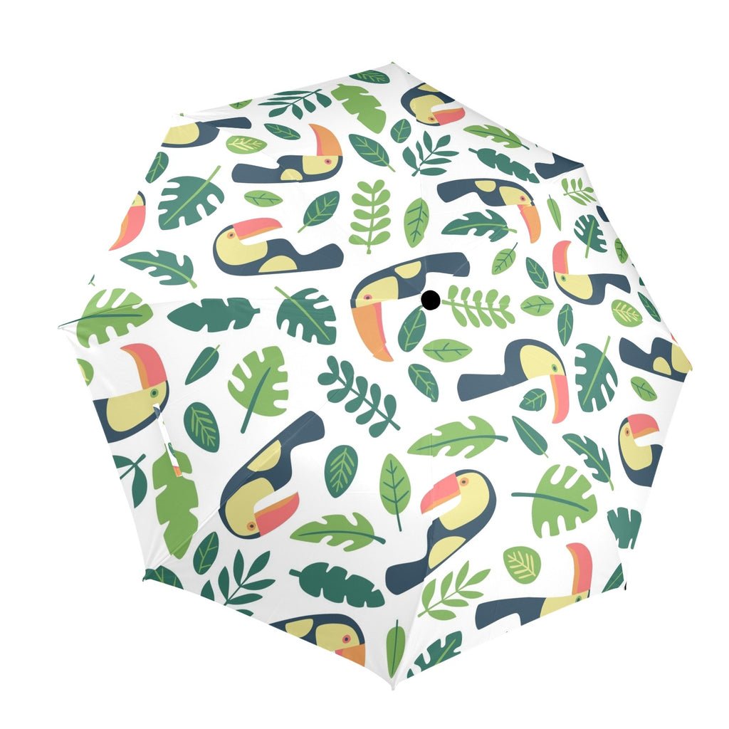 Toucans - Semi-Automatic Foldable Umbrella (Model U12) One Size Semi-Automatic Foldable Umbrella (U12)