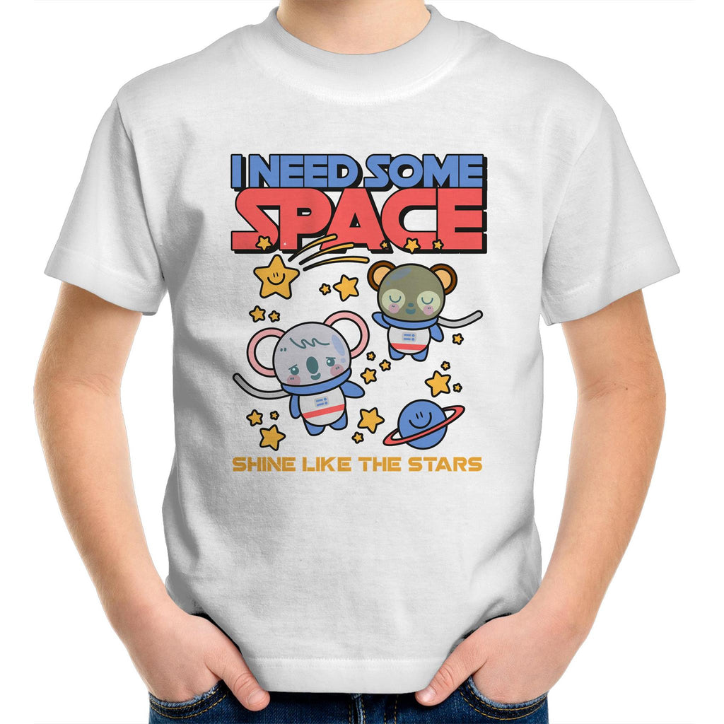 I Need Some Space - Kids Youth T-Shirt White Kids Youth T-shirt Printed In Australia Space