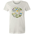 Stay Natural - Womens T-shirt Natural Womens T-shirt Plants Printed In Australia