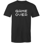 Game Over - Mens T-Shirt Black Mens T-shirt Games Printed In Australia