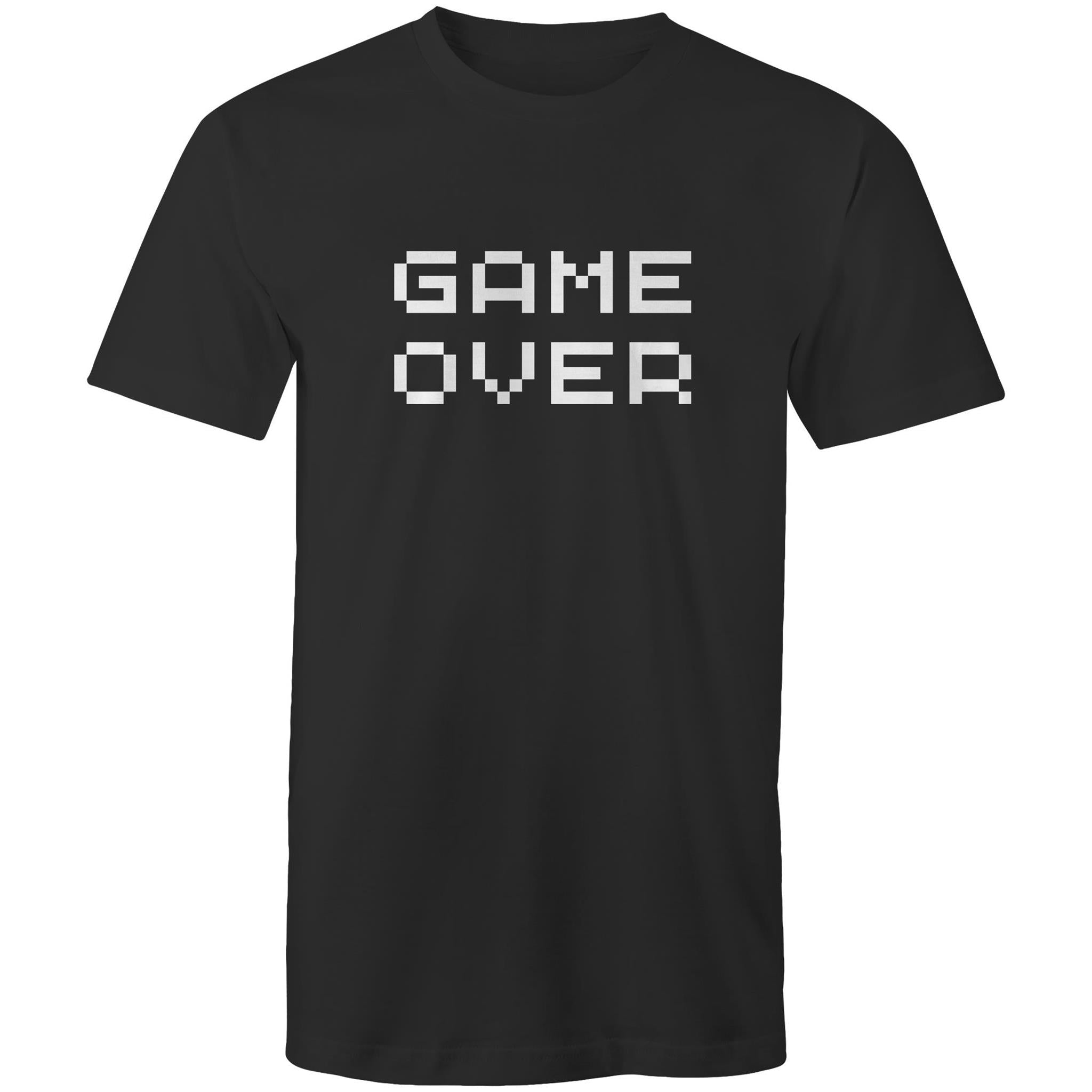 Game Over - Mens T-Shirt Black Mens T-shirt Games Printed In Australia