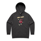 Yes I Can - Womens Hoodie Coal Womens Hoodie Positivity Printed In Australia