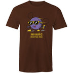 Music Moves Me - Mens T-Shirt Dark Chocolate Mens T-shirt Music Printed In Australia