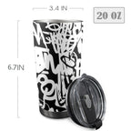 Graffiti - 20oz Mobile Tumbler with Lid (Black Lock) 20oz Travel Mug Printed Offshore