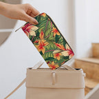 Retro Tropical Flowers -  PU Leather Wallet