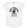 Drummers Plant The Beat - Womens Scoop Neck T-Shirt White Womens Scoop Neck T-shirt Music Printed In Australia