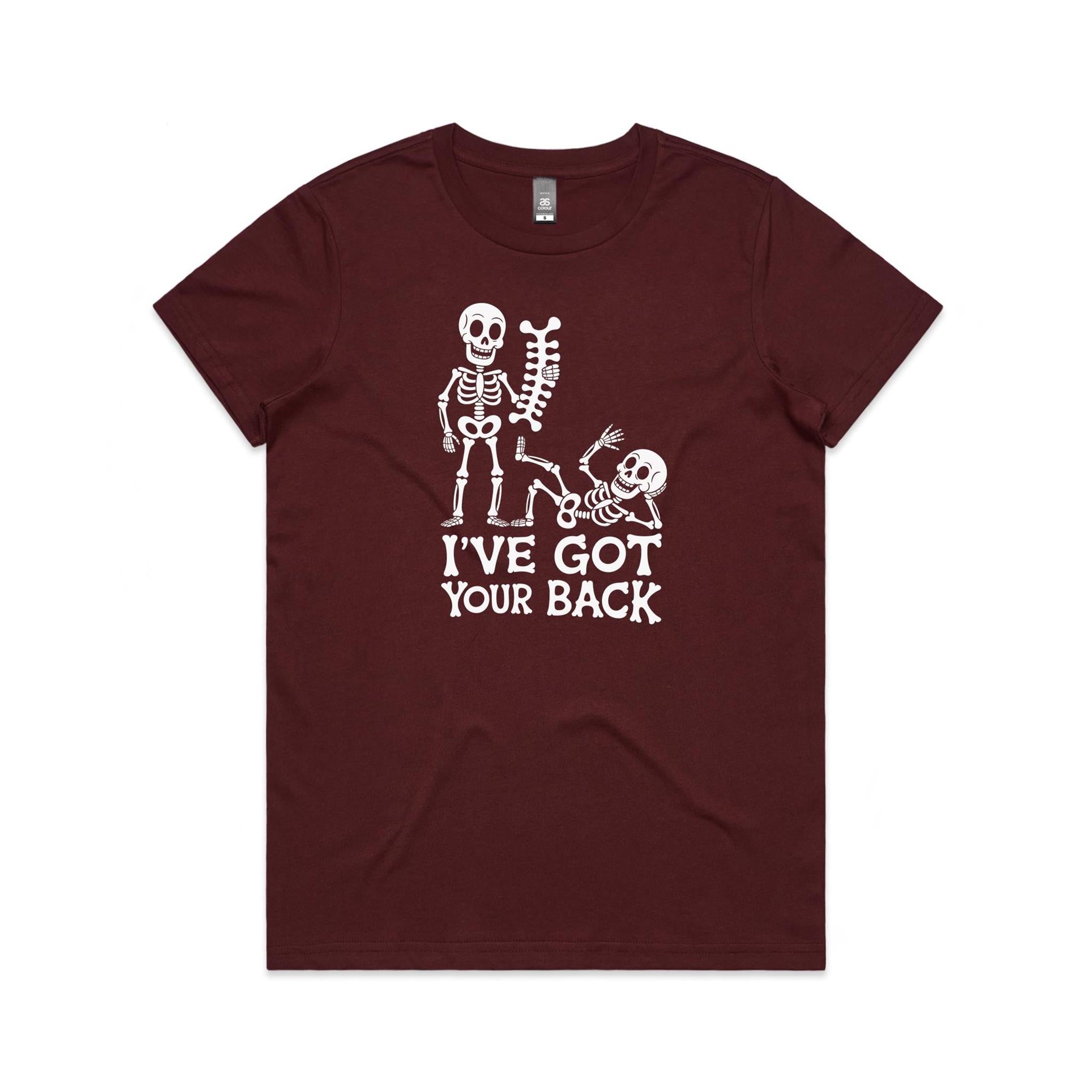 Skeleton, I've Got Your Back - Womens T-shirt