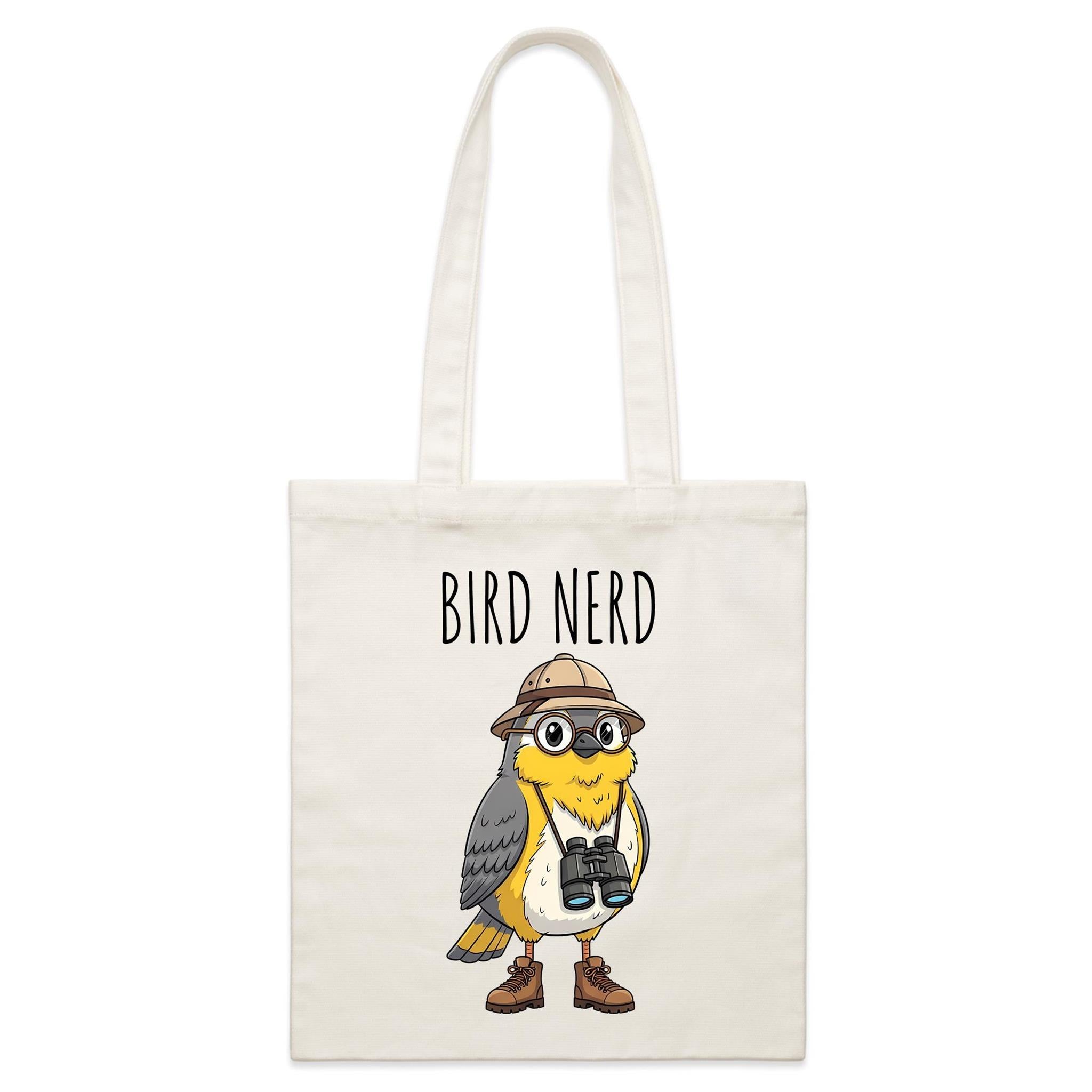 Bird Nerd 2 Parcel Canvas Tote Bag Default Title Small Tote Bag animal Birds Printed In Australia