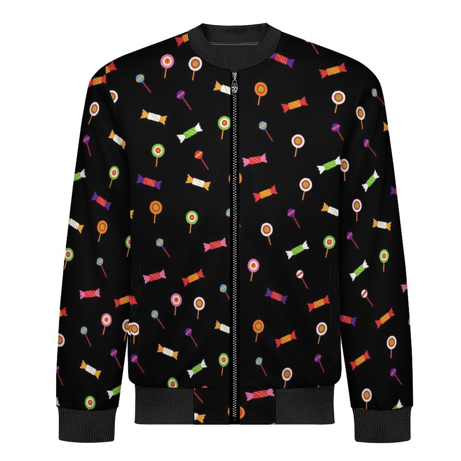 Candy Men's Casual Zip‑Up Bomber Jacket