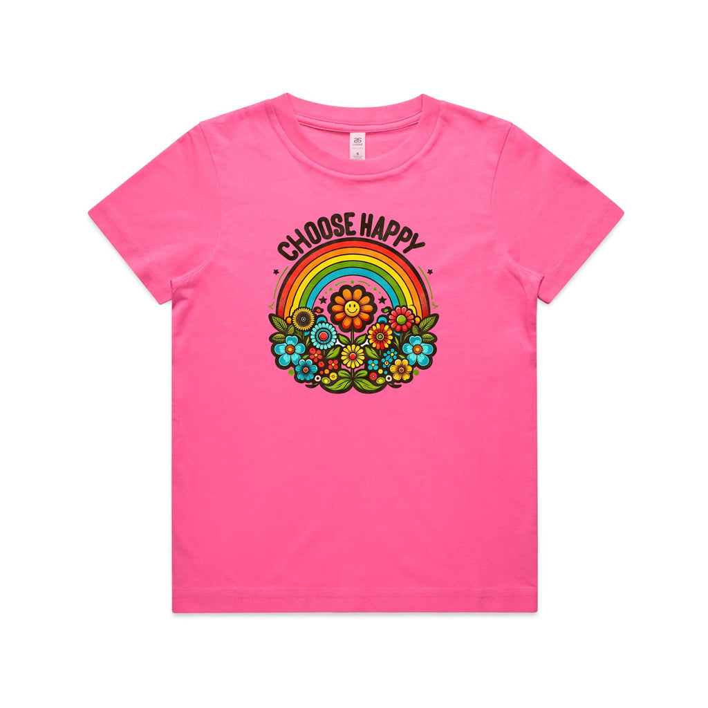 Choose Happy - Kids Youth Staple Tee