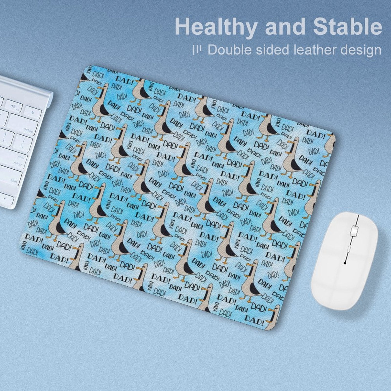 Dad Seagull - Leather Mouse Pad Leather Mouse Pad animal Dad Printed Offshore