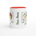 Personalised - Cassette, Life's Got Me In A Spin - White 11oz Ceramic Mug with Colour Inside Personalised 11oz Mug animal customise Globally Fulfilled Music personalise Retro