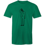Coffee Brain - Mens T-Shirt Kelly Green Mens T-shirt Coffee Printed In Australia