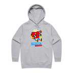The View From The 90's - Womens Hoodie Grey Marle Womens Hoodie Printed In Australia Retro