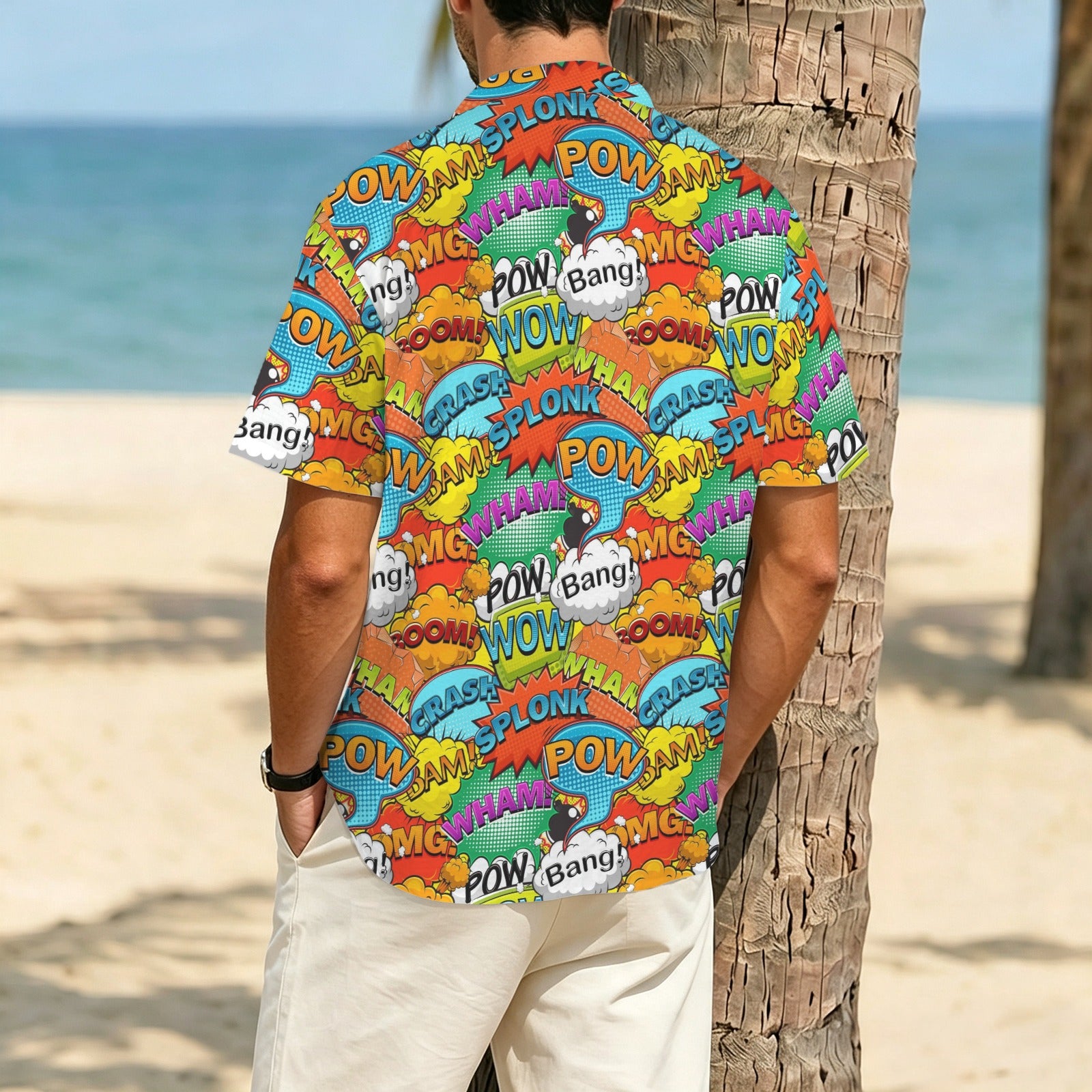 Comic Book 2 Men's Crinkle Hawaiian Shirt