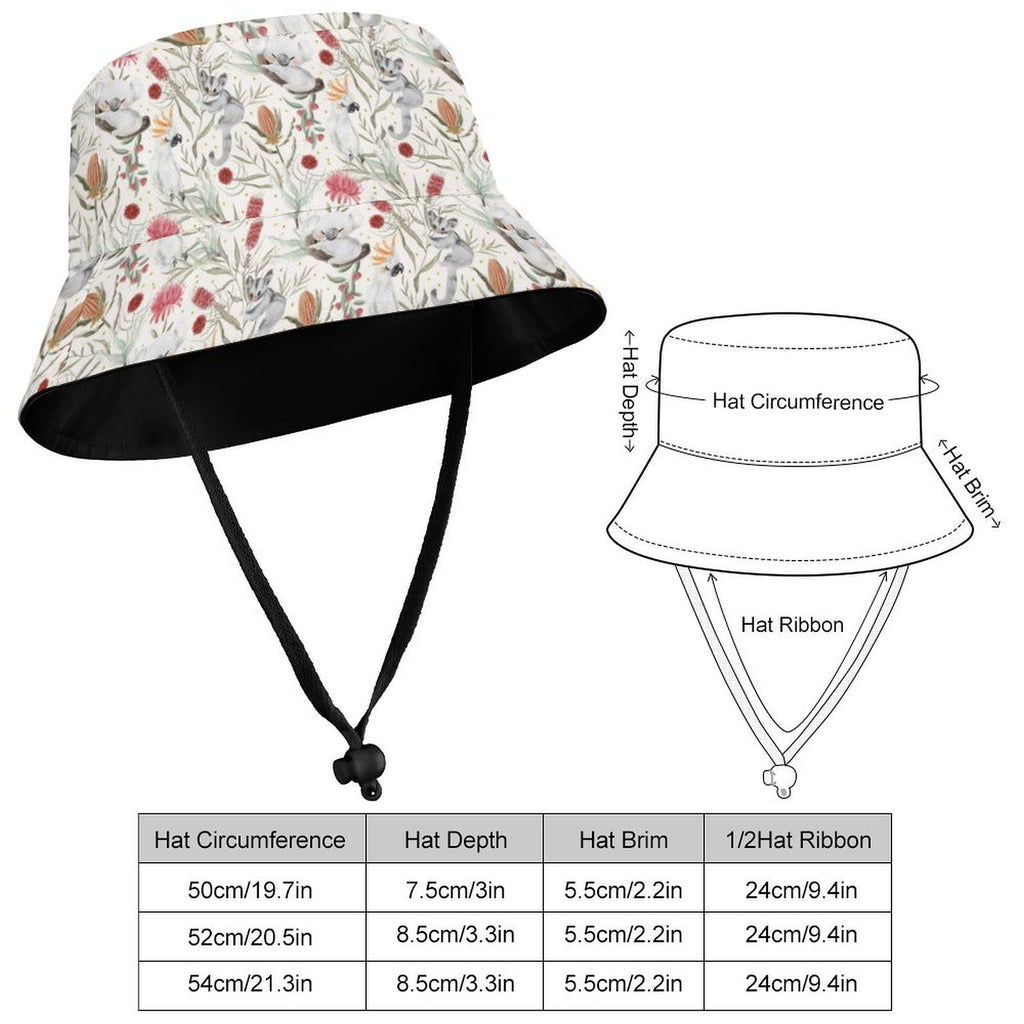 Australian Plants And Animals Kids' Bucket Hat