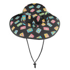Colourful Cassettes Wide Brim Bucket Hat Wide Brim Bucket Hat Music Printed Offshore Retro