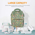 Groovy Retro Multi-Function Backpack, Nappy / Diaper Bag Multi-function Backpack, Nappy / Diaper Bag Printed Offshore Retro
