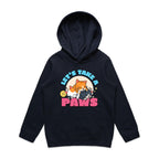 Cat Nap, Let's Take A Paws - Kids Hoodie Navy Kids Hoodie Printed In Australia