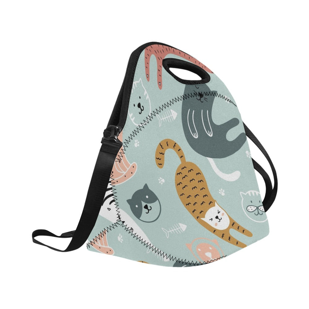 Cat Stretch - Neoprene Lunch Bag Neoprene Lunch Bag Printed Offshore