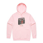 Classic Rock, Cassette Player - Mens Hoodie Pink Mens Hoodie Music Printed In Australia