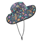 Space Arcade Wide Brim Bucket Hat Wide Brim Bucket Hat Games Printed Offshore Retro