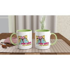 Personalised - For Life's Big Decisions - White 11oz Ceramic Mug with Colour Inside Personalised 11oz Mug customise Games Globally Fulfilled personalise
