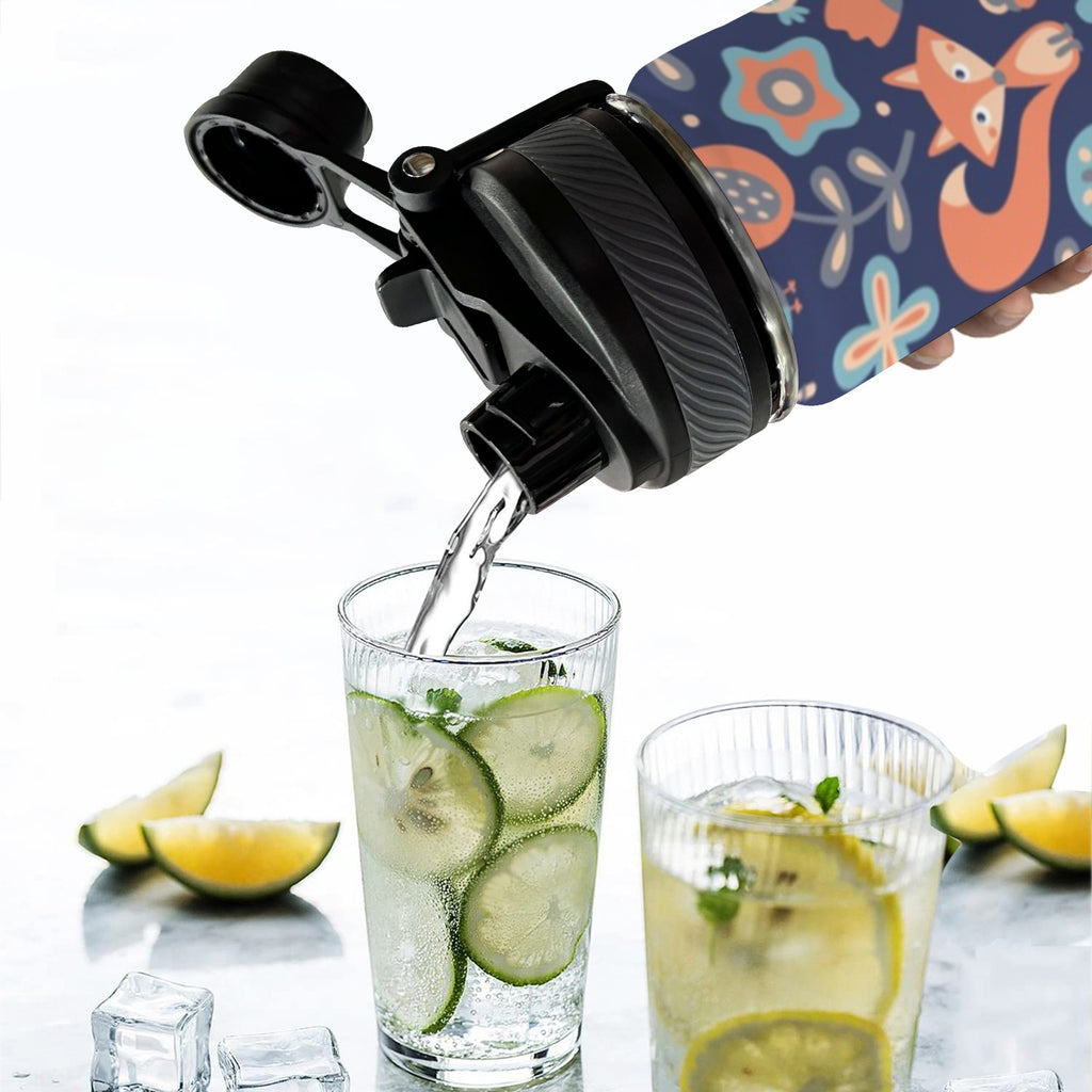 Cute Fox - Insulated Water Bottle with Dual-Use Lid (18oz) Insulated Water Bottle with Dual-Use Lid (18oz) animal Printed Offshore