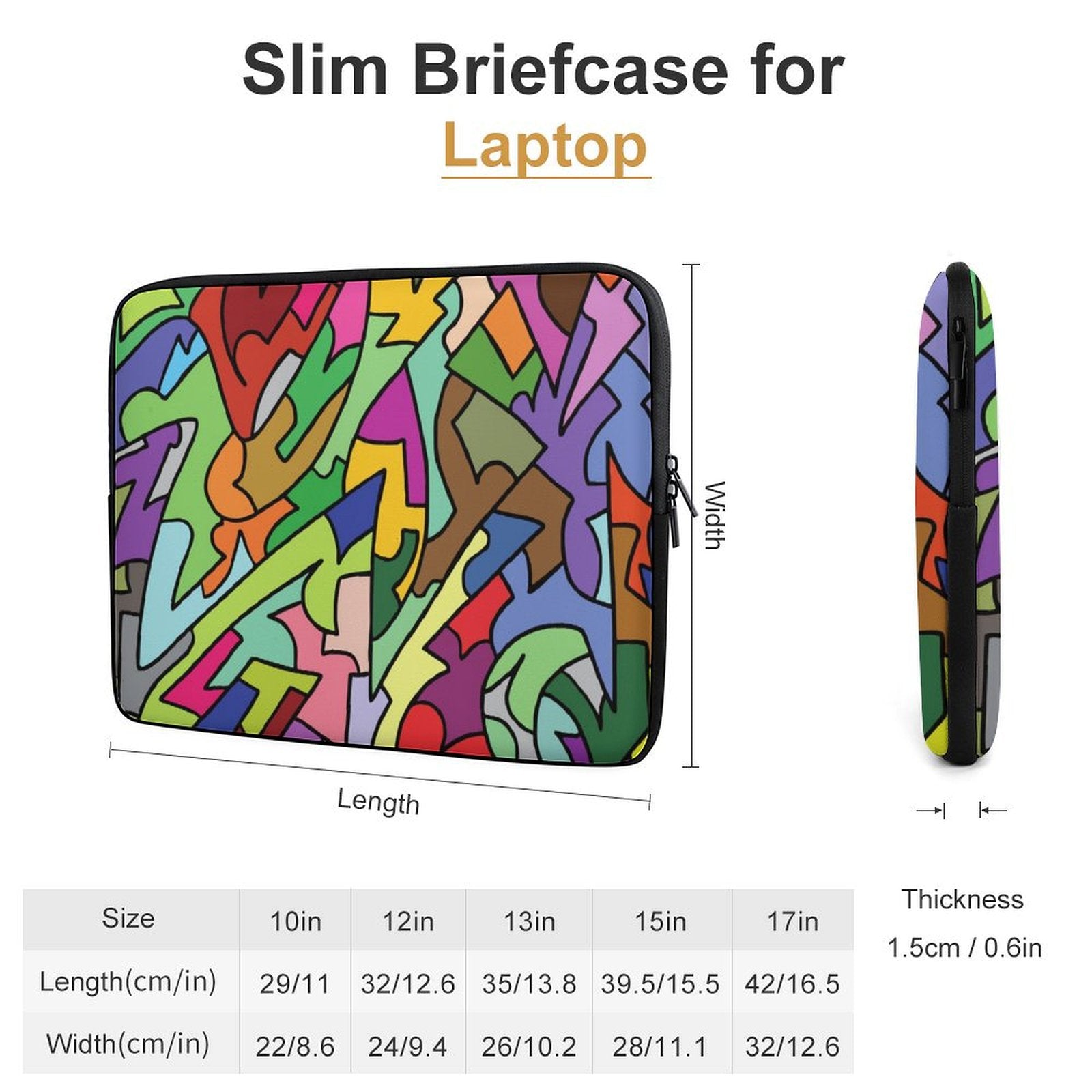 Bright Abstract - Laptop Sleeve (Multiple Sizes)