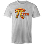 Pi Pizza - Mens T-Shirt Grey Marle Mens T-shirt Food Maths Printed In Australia Science