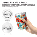 Vibrant Floral Small Stainless Steel Travel Mug Cup 12oz/350ml