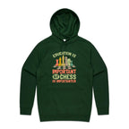 Chess And Education - Mens Hoodie Forest Green Mens Hoodie Chess Games Printed In Australia