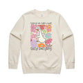 Sorry I'm Late, I Was Dilly Dallying AS Colour Stencil Crew Sweatshirt Unisex Ecru Sweatshirt animal Printed In Australia