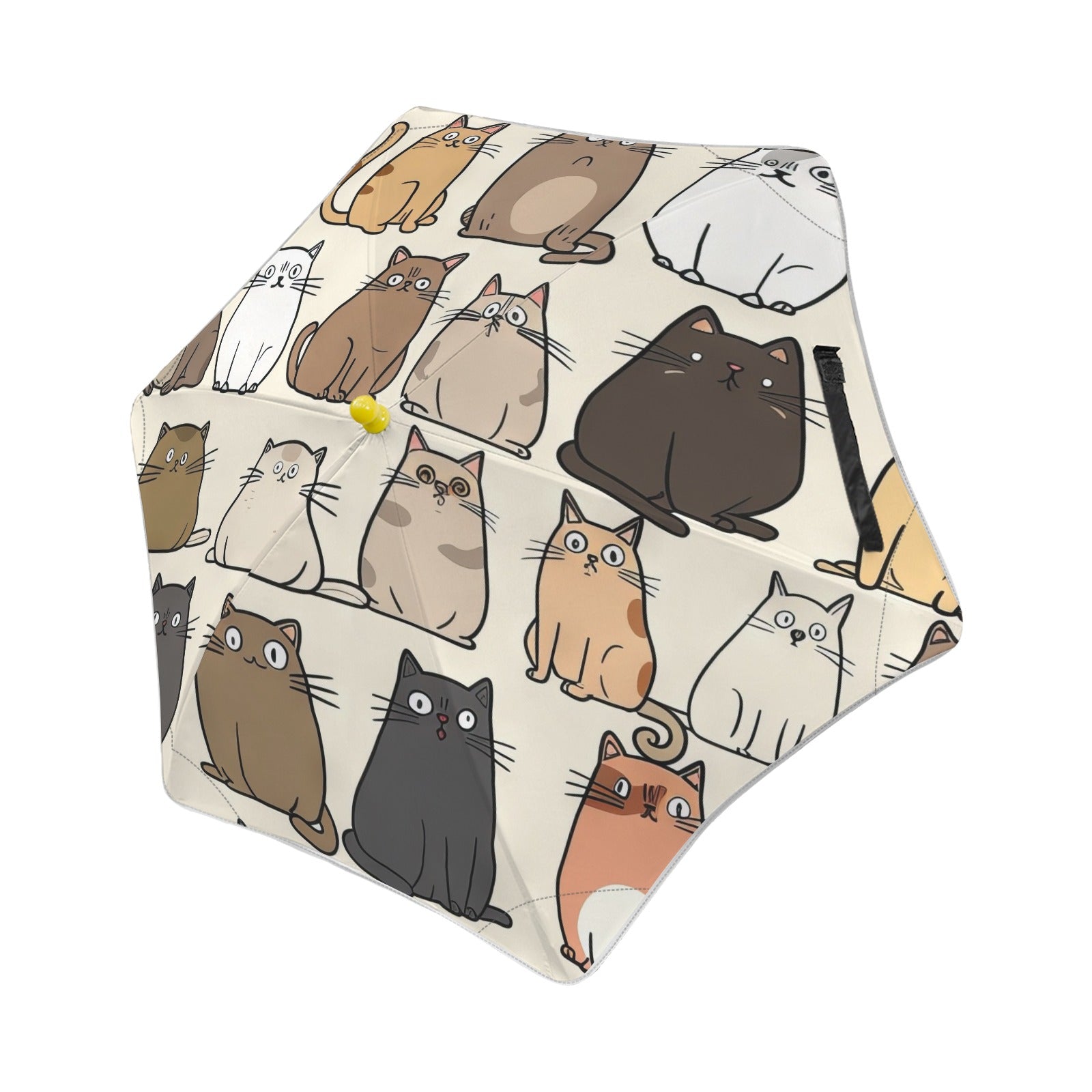 Lots Of Cats Kids Safe Round Corner Umbrella One Size Kids Safe Round Corner Umbrella animal Printed Offshore