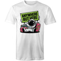 Astronaut, Anywhere But Here Men's AS Colour T-Shirt White Mens T-shirt Printed In Australia Space