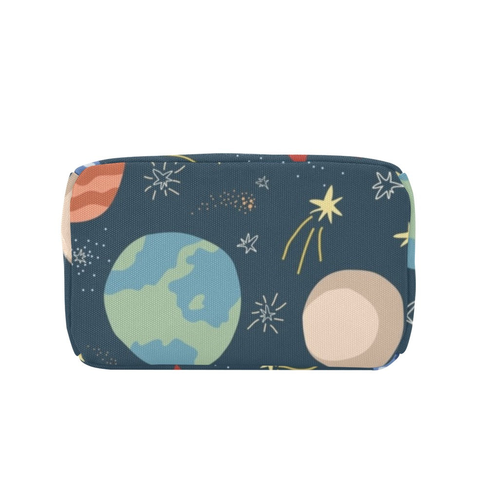 Rocket and Planets In Space - Zipper Lunch Bag Zipper Lunch Bag Printed Offshore