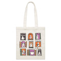 Ghosts In Windows Parcel Canvas Tote Bag Default Title Small Tote Bag Halloween Printed In Australia
