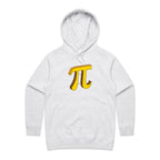 Pi - Womens Hoodie White Marle Womens Hoodie Maths Printed In Australia Science