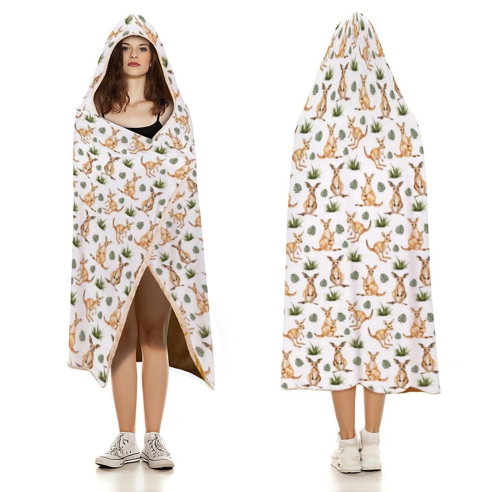 Kangaroos Kids Hooded Blanket 100cm x 130cm