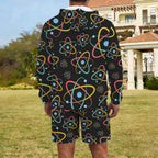 Atoms Men's Lightweight Sun Hoodie & Shorts Set Men's Lightweight Sun Hoodie & Shorts Printed Offshore Science