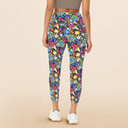 Sticker Music - Women's High Waist Pockets Yoga Leggings